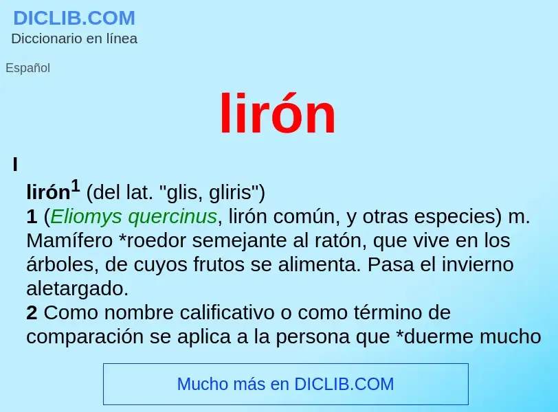 Was ist lirón - Definition