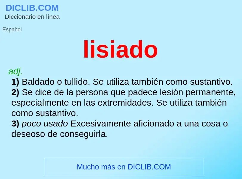 O que é lisiado - definição, significado, conceito