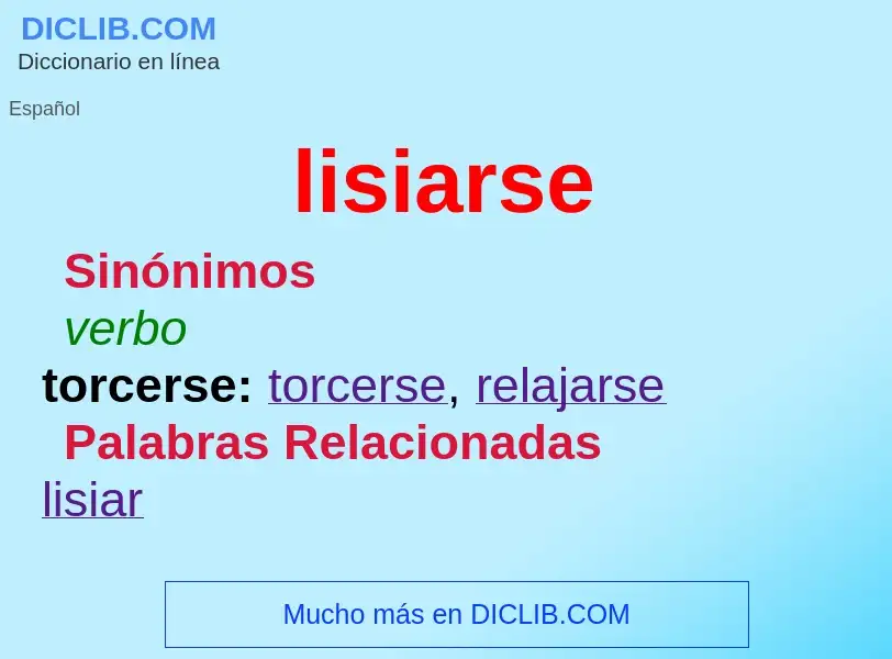 O que é lisiarse - definição, significado, conceito