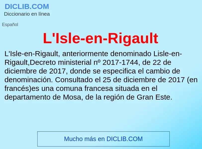 O que é L'Isle-en-Rigault - definição, significado, conceito