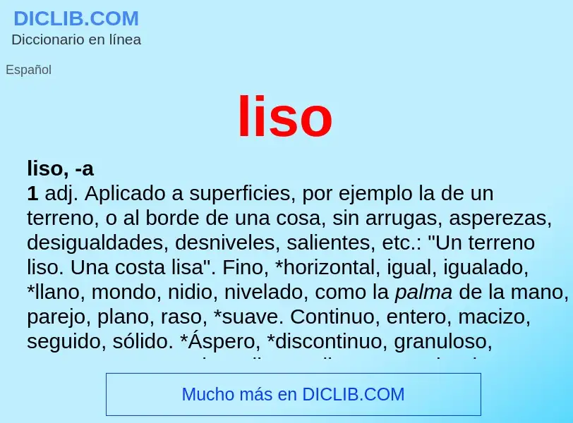 What is liso - meaning and definition