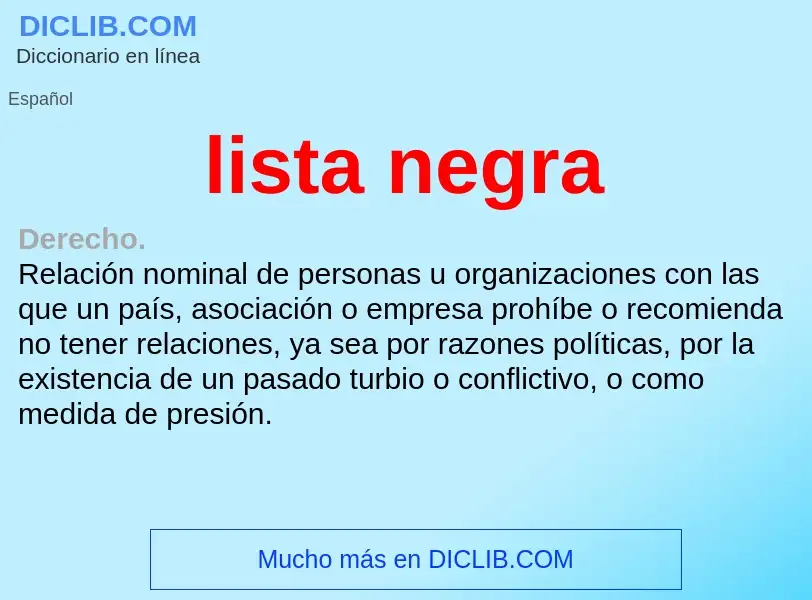 O que é lista negra - definição, significado, conceito