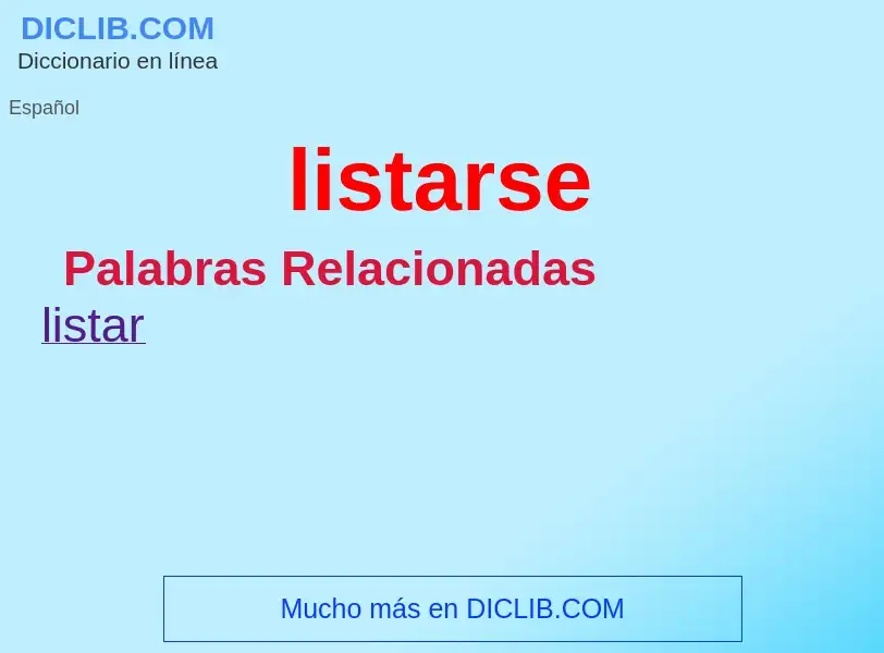 What is listarse - definition