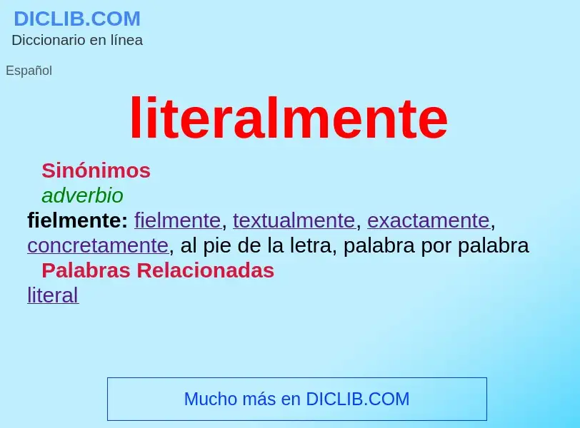 ¿Qué es literalmente? - significado y definición