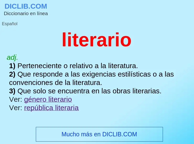 ¿Qué es literario? - significado y definición