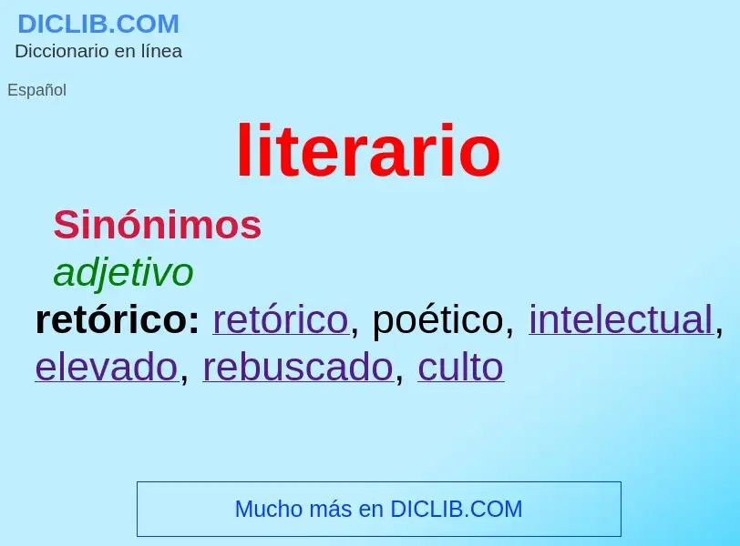 ¿Qué es literario? - significado y definición