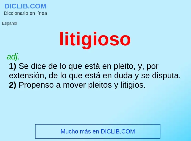 O que é litigioso - definição, significado, conceito