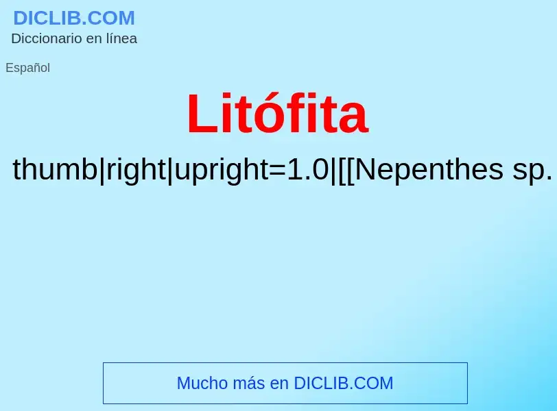 ¿Qué es Litófita? - significado y definición