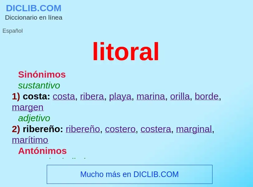 What is litoral - meaning and definition