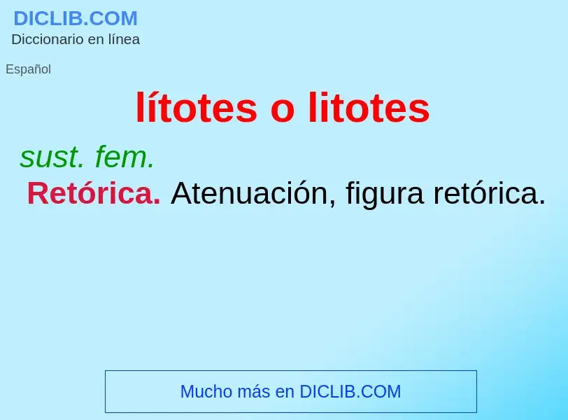 O que é lítotes o litotes - definição, significado, conceito