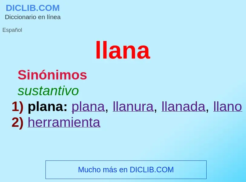 What is llana - definition