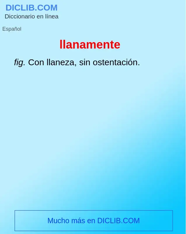 Wat is llanamente - definition