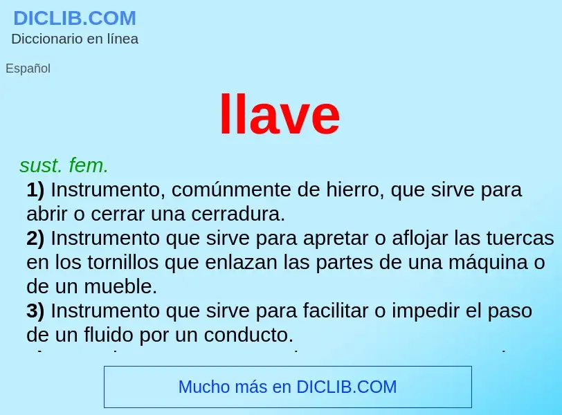 Wat is llave - definition