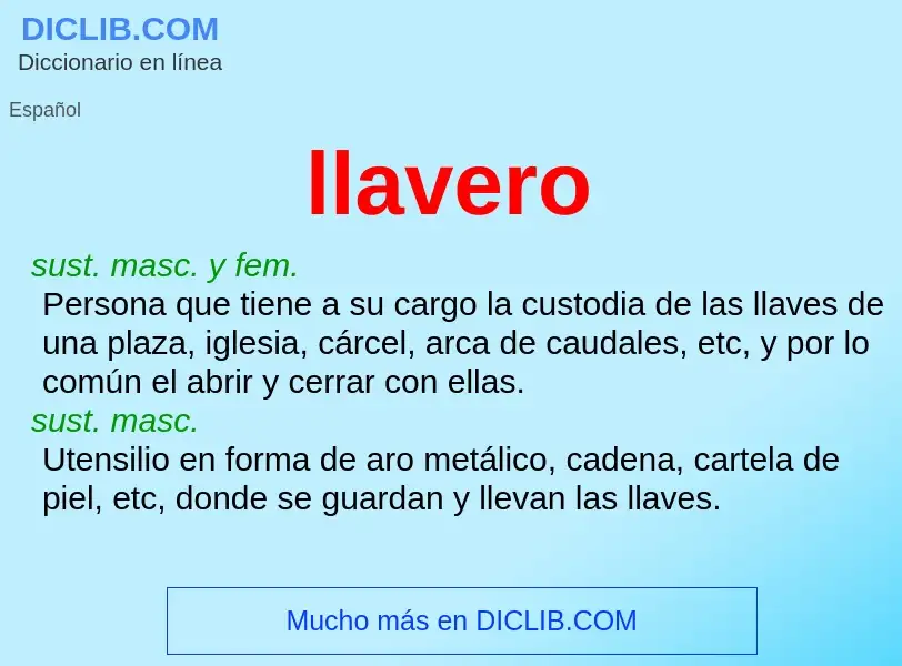 Wat is llavero - definition