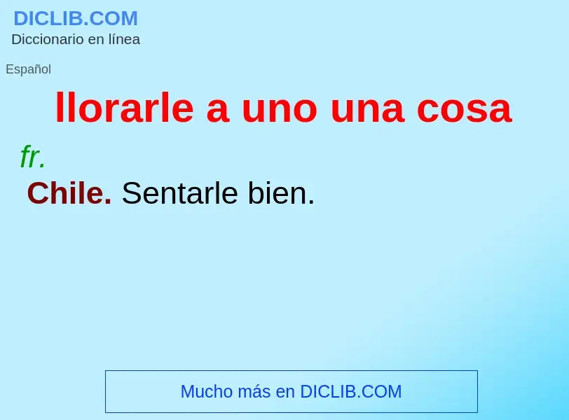 O que é llorarle a uno una cosa - definição, significado, conceito