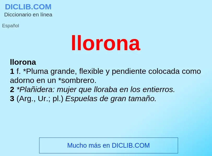 ¿Qué es llorona? - significado y definición