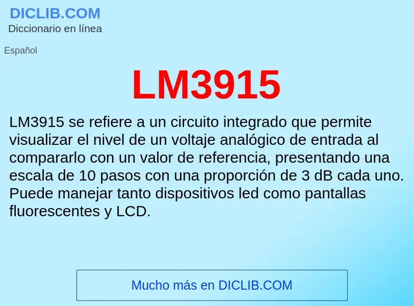 Τι είναι LM3915 - ορισμός