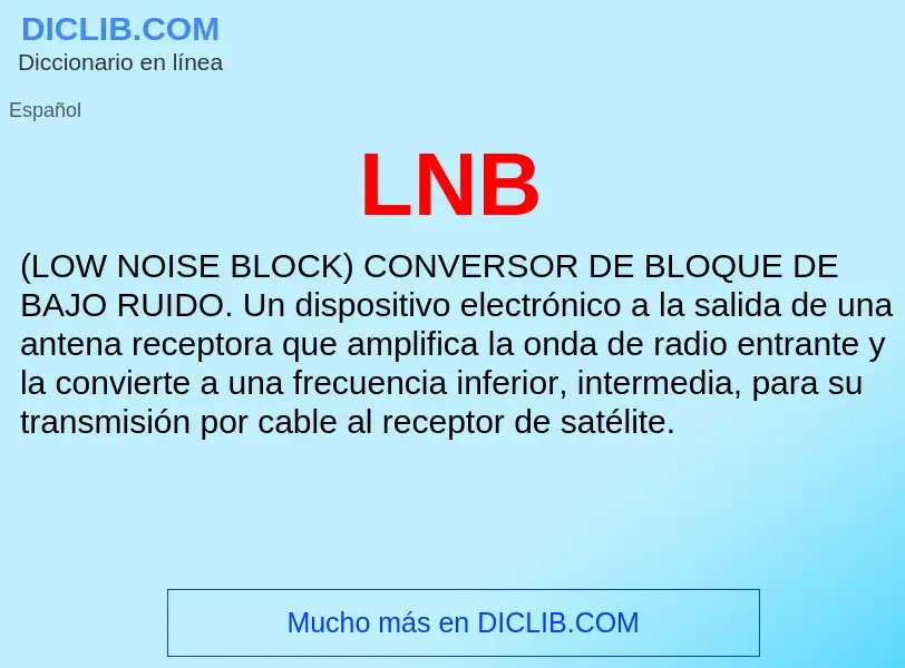 Τι είναι LNB - ορισμός