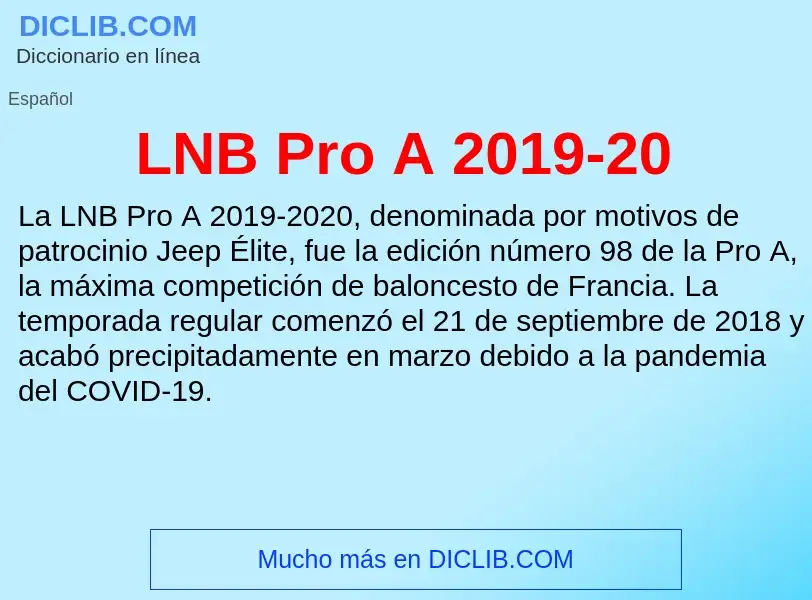 Τι είναι LNB Pro A 2019-20 - ορισμός