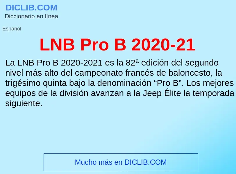 Τι είναι LNB Pro B 2020-21 - ορισμός