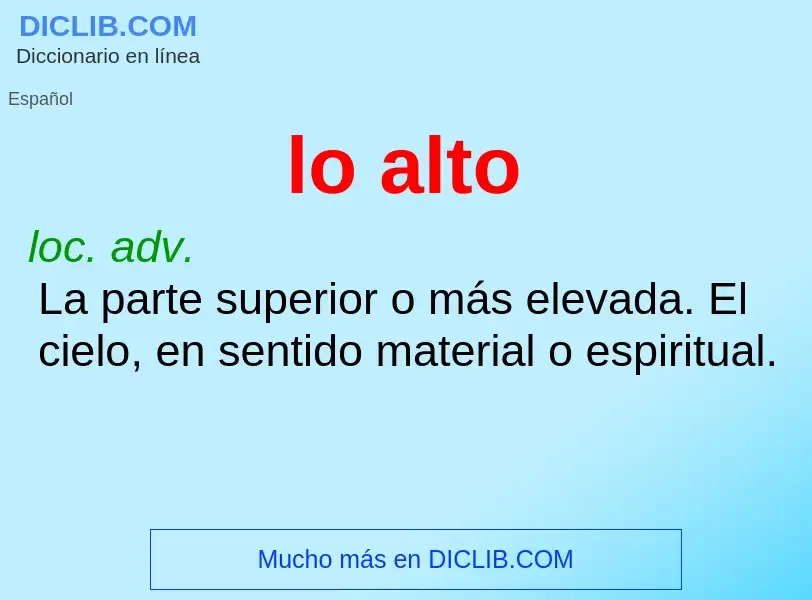 Wat is lo alto - definition