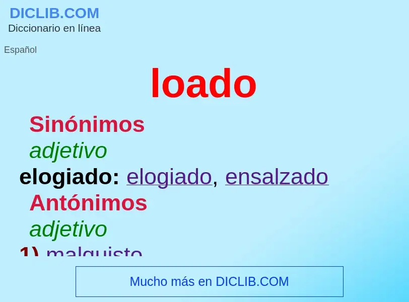 What is loado - definition