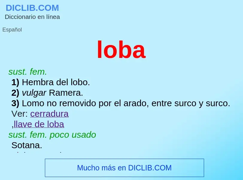 O que é loba - definição, significado, conceito