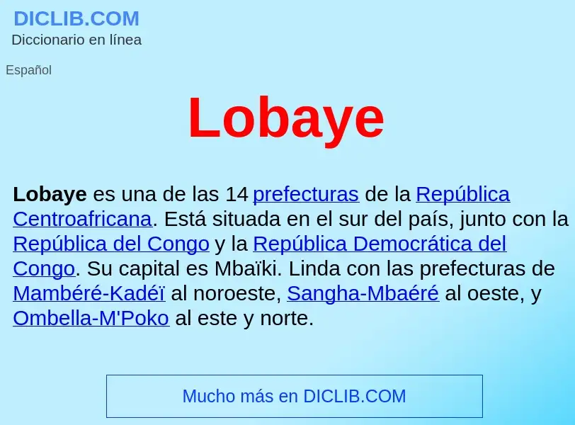 What is Lobaye  - definition