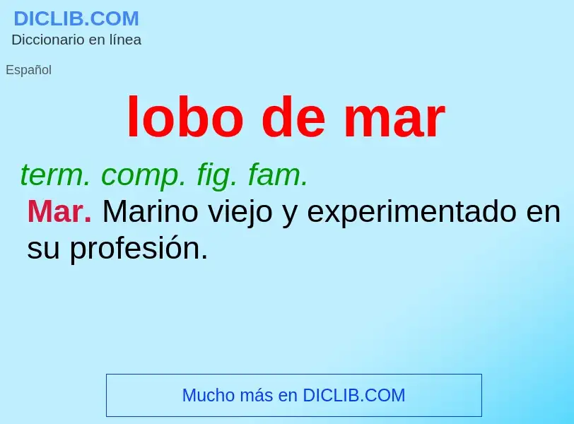 What is lobo de mar - definition