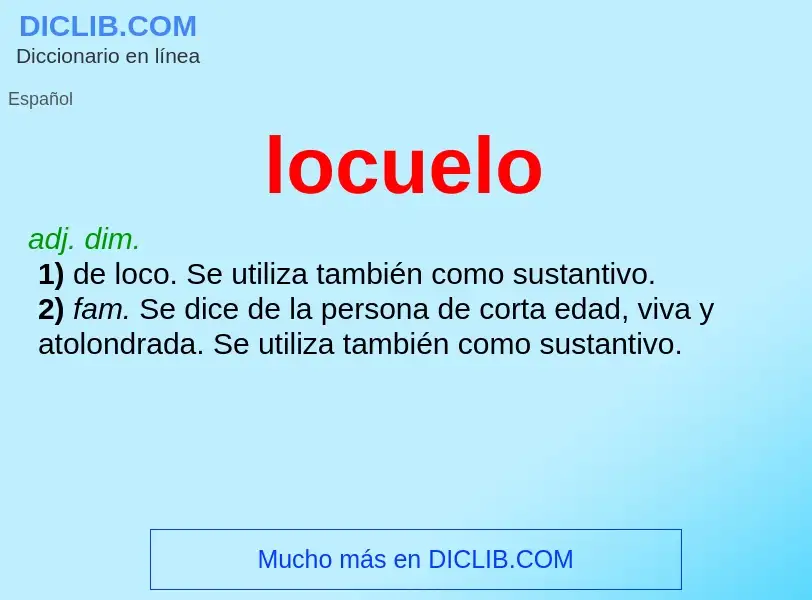 What is locuelo - definition