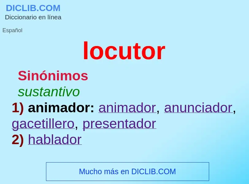 Wat is locutor - definition