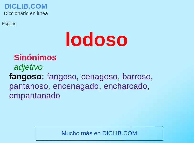 What is lodoso - meaning and definition