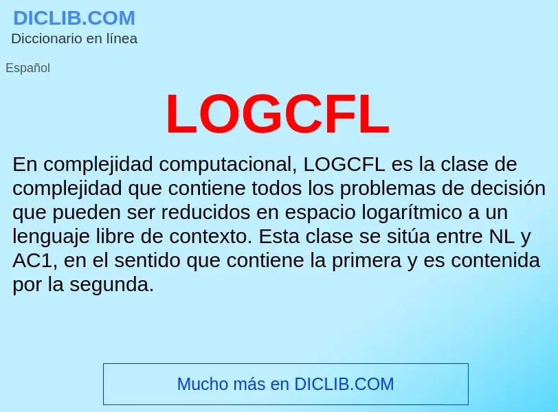 What is LOGCFL - definition