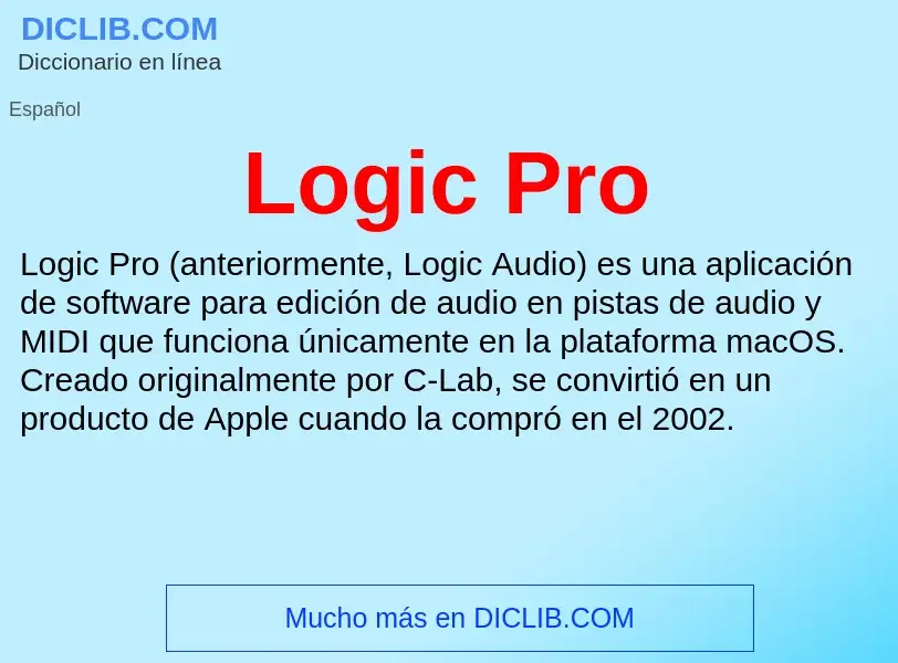 Что такое Logic Pro - определение