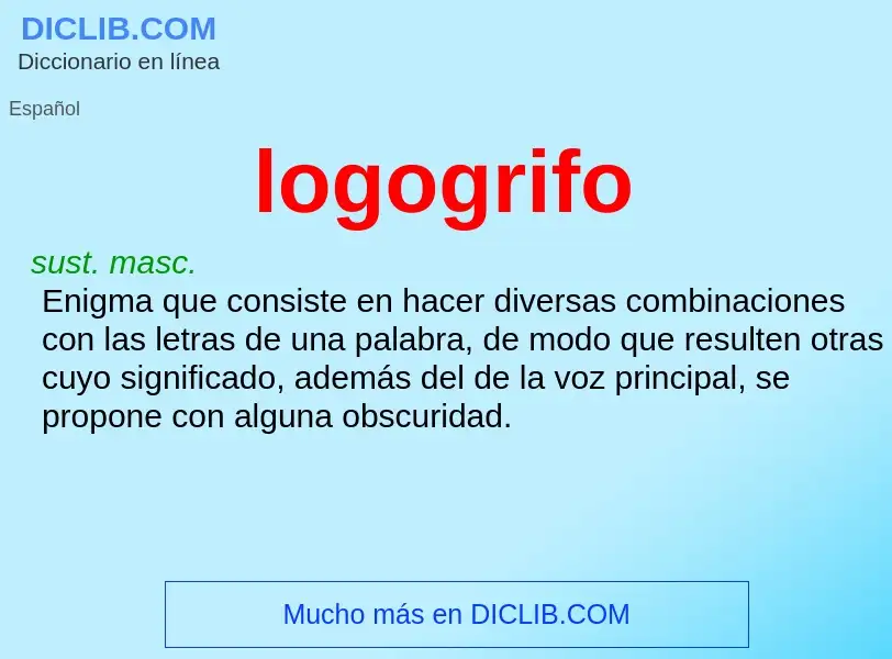 What is logogrifo - definition