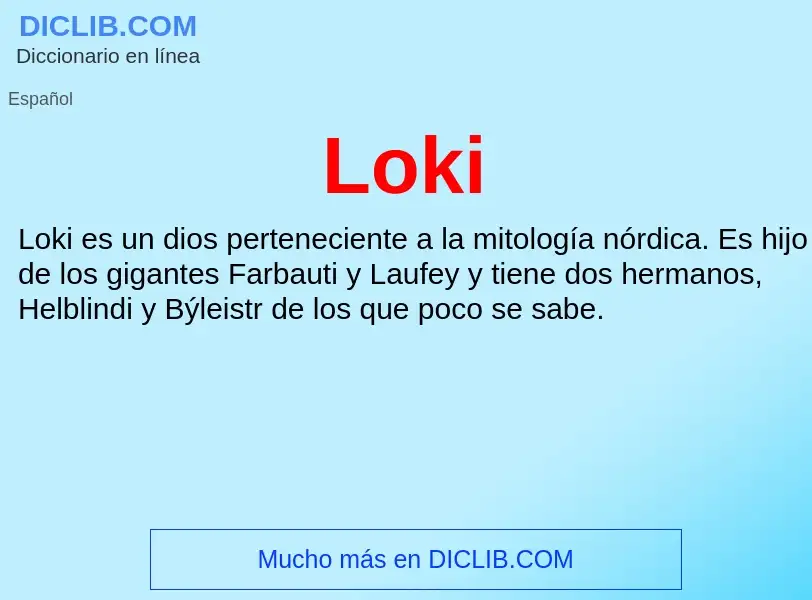 ¿Qué es Loki? - significado y definición