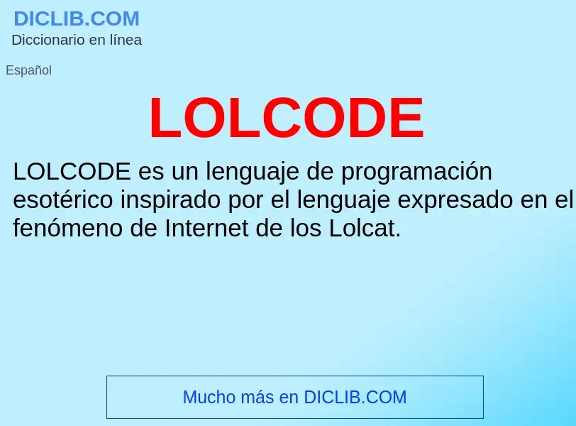 Τι είναι LOLCODE - ορισμός