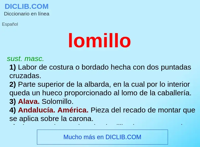 Was ist lomillo - Definition