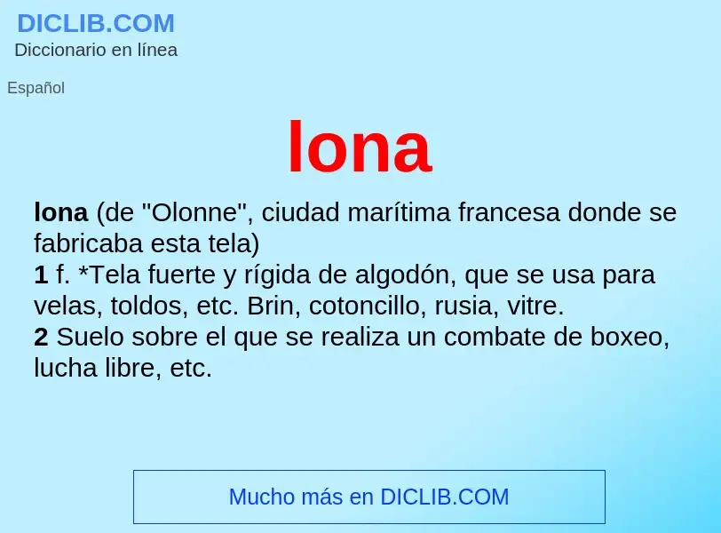 What is lona - definition