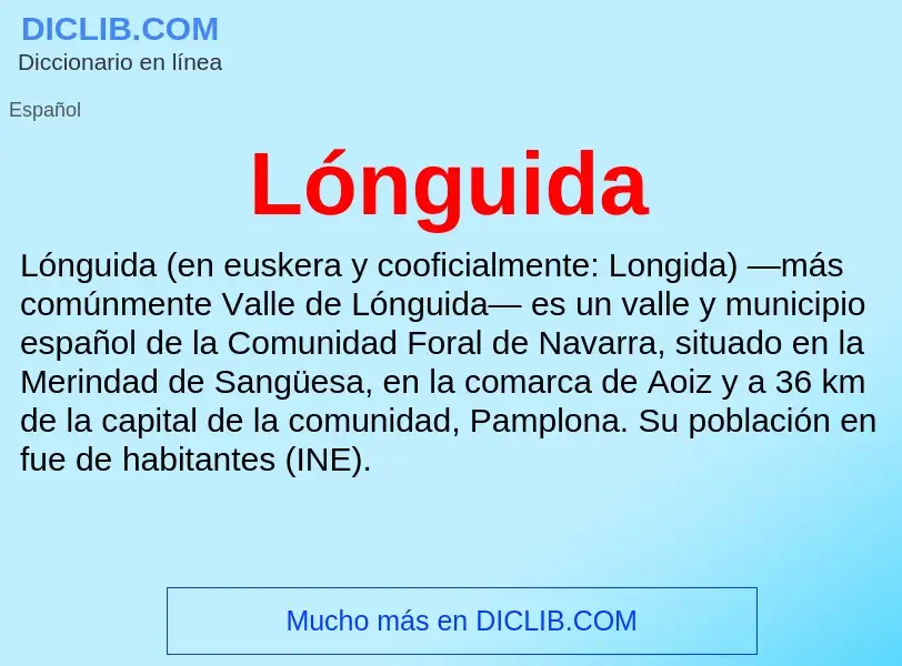 What is Lónguida - meaning and definition