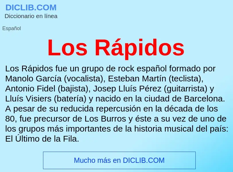 What is Los Rápidos - definition