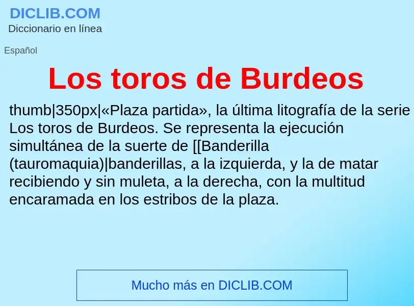 Что такое Los toros de Burdeos - определение