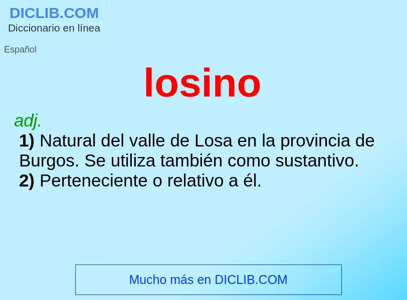 What is losino - meaning and definition