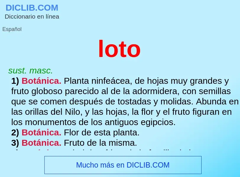 What is loto - meaning and definition