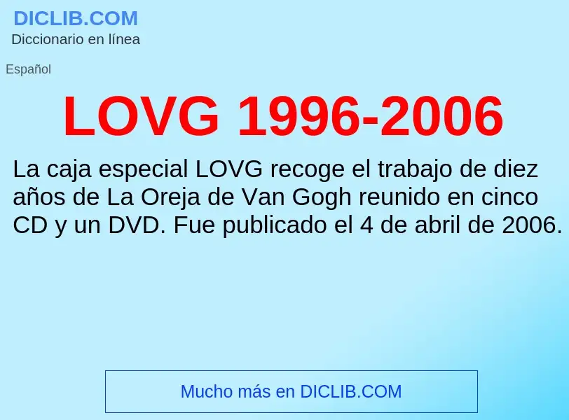 Τι είναι LOVG 1996-2006 - ορισμός