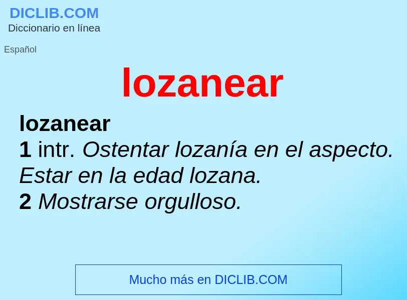 Что такое lozanear - определение