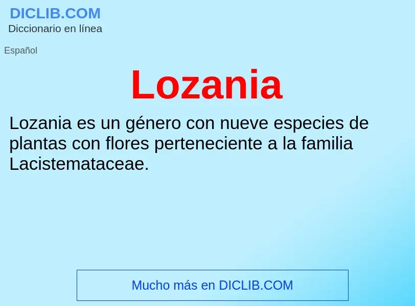 What is Lozania - definition