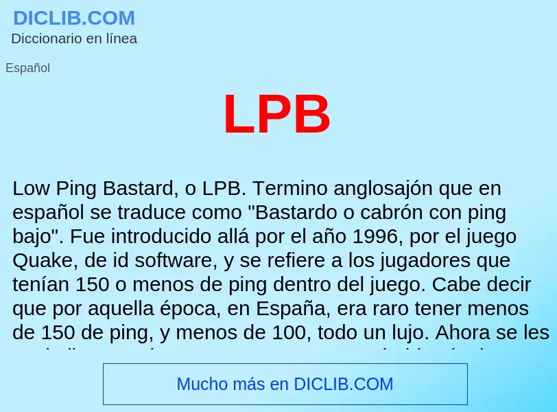 What is LPB  - definition