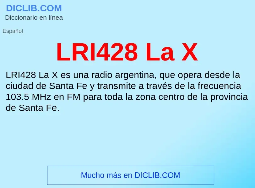 Τι είναι LRI428 La X - ορισμός