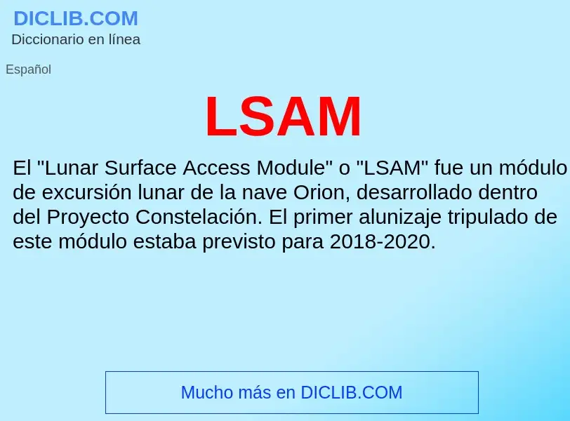 What is LSAM - definition